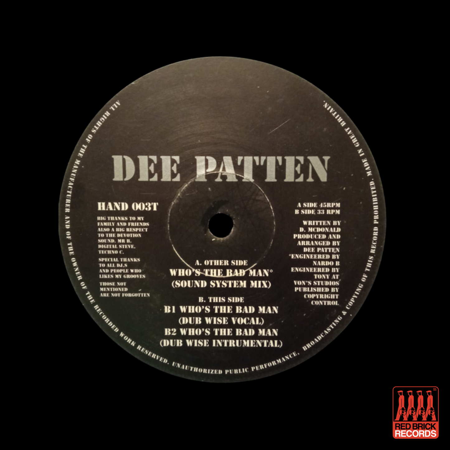 Dee Patten - Who’s The Bad Man