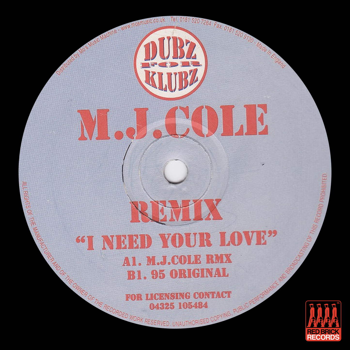 Dub Syndicate Productions - I Need Your Love (M.J.Cole Remix)